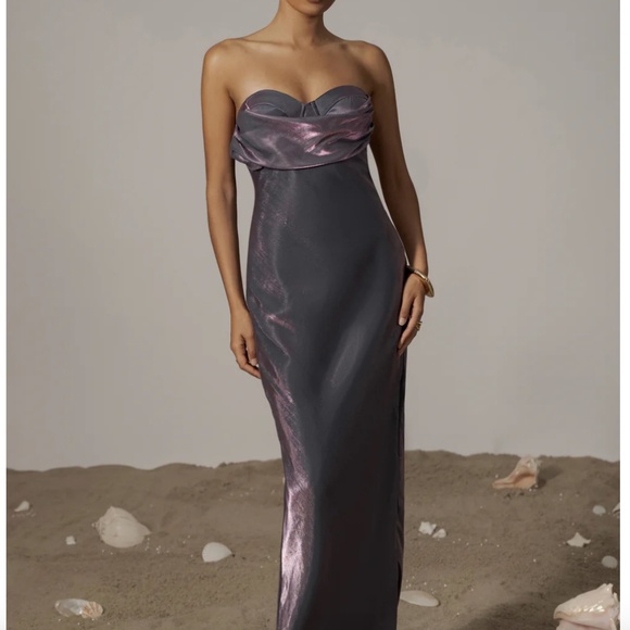 JLUXLABEL Green Iridescent VISIONS OF YOU Dress NWOT - Picture 6 of 7